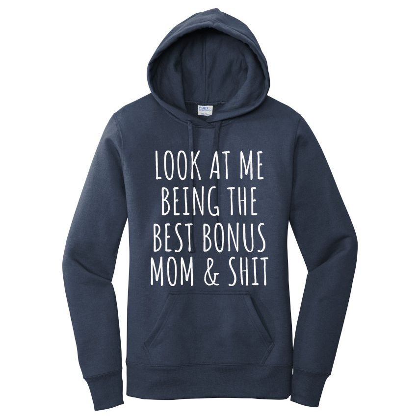 Bonus Step Mom Mothers Day From Stepdaughter Stepson Stepmom Women's Pullover Hoodie