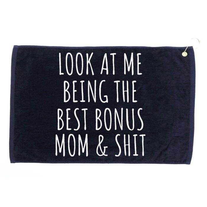 Bonus Step Mom Mothers Day From Stepdaughter Stepson Stepmom Grommeted Golf Towel