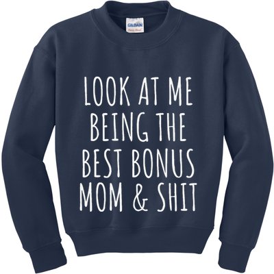 Bonus Step Mom Mothers Day From Stepdaughter Stepson Stepmom Kids Sweatshirt
