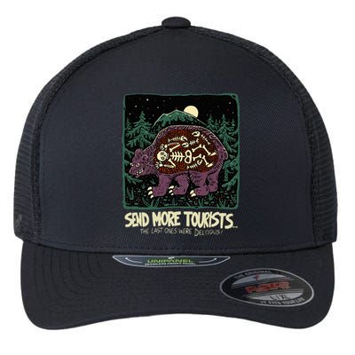 Bear Send More Tourists Flexfit Unipanel Trucker Cap