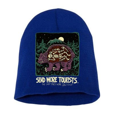 Bear Send More Tourists Short Acrylic Beanie