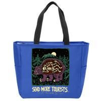 Bear Send More Tourists Zip Tote Bag