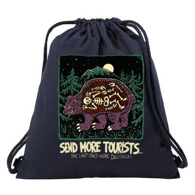 Bear Send More Tourists Drawstring Bag