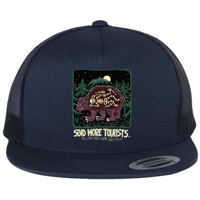 Bear Send More Tourists Flat Bill Trucker Hat