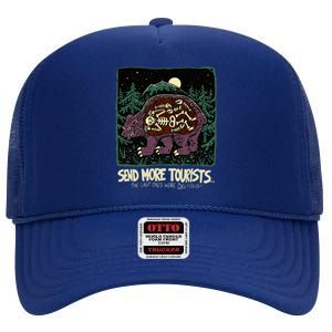 Bear Send More Tourists High Crown Mesh Back Trucker Hat