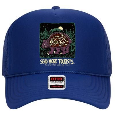 Bear Send More Tourists High Crown Mesh Back Trucker Hat