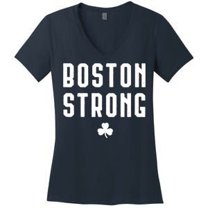 Boston Strong Marathon Memorial Women's V-Neck T-Shirt