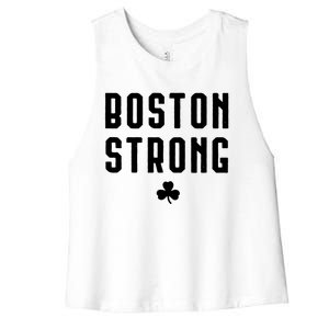 Boston Strong Marathon Memorial Women's Racerback Cropped Tank