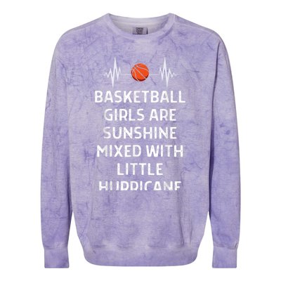 Basketball Sunshine Mixed Little Hurricane Women Men Colorblast Crewneck Sweatshirt