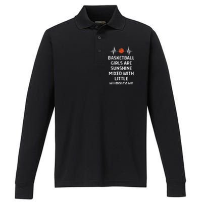 Basketball Sunshine Mixed Little Hurricane Women Men Performance Long Sleeve Polo