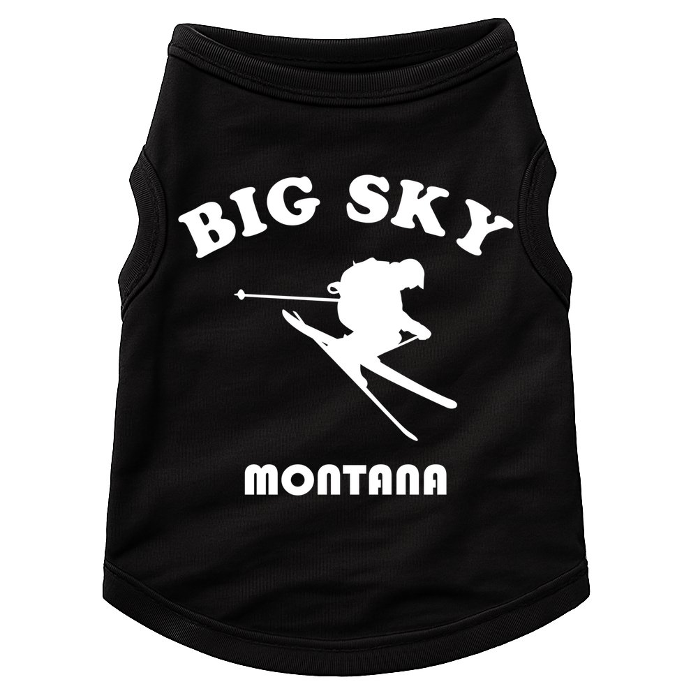 Big Sky Montana Gift Usa Ski Retro Gift Doggie Tank