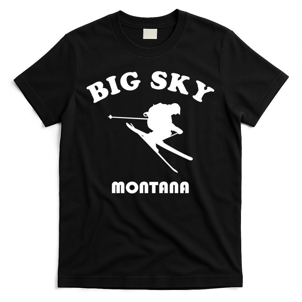 Big Sky Montana Gift Usa Ski Retro Gift T-Shirt