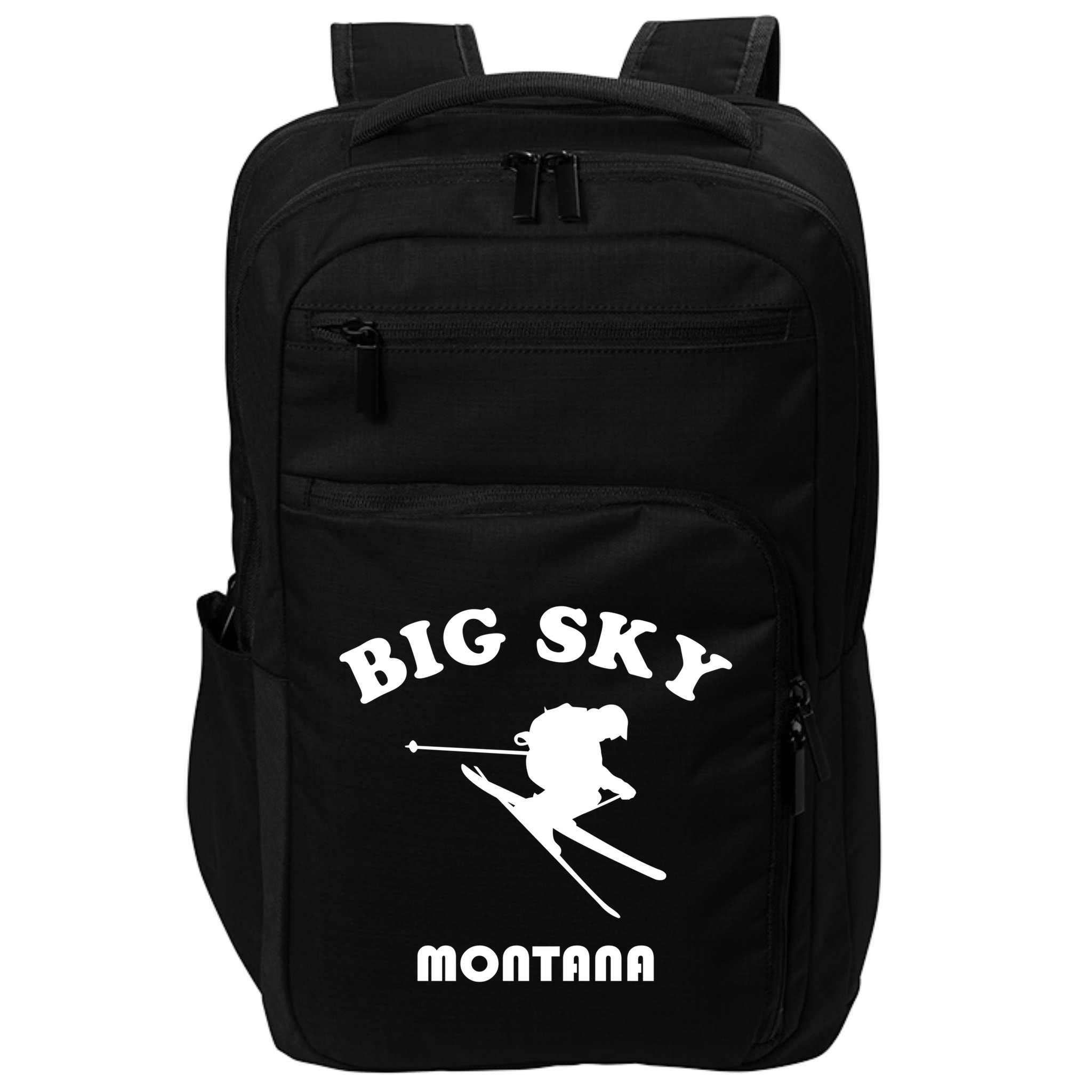 Big Sky Montana Gift Usa Ski Retro Gift Impact Tech Backpack