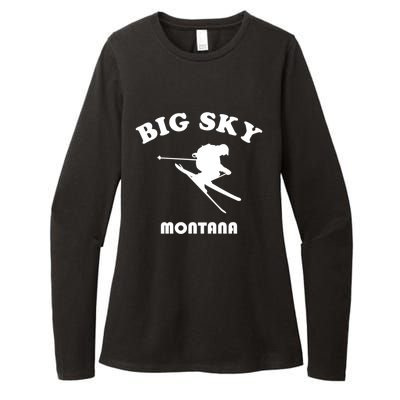 Big Sky Montana Gift Usa Ski Retro Gift Womens CVC Long Sleeve Shirt