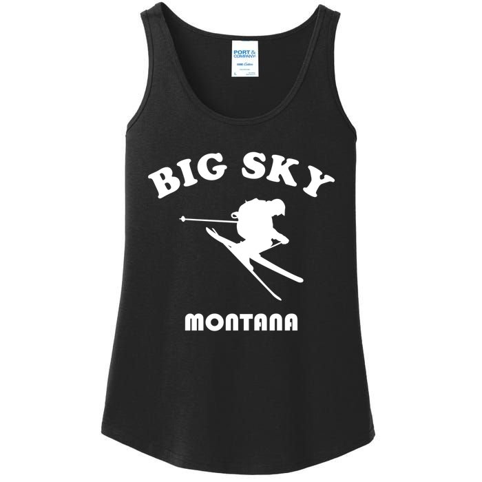 Big Sky Montana Gift Usa Ski Retro Gift Ladies Essential Tank