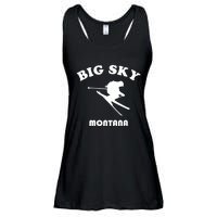 Big Sky Montana Gift Usa Ski Retro Gift Ladies Essential Flowy Tank