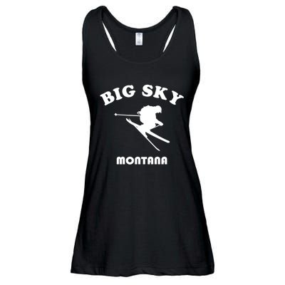 Big Sky Montana Gift Usa Ski Retro Gift Ladies Essential Flowy Tank