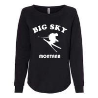 Big Sky Montana Gift Usa Ski Retro Gift Womens California Wash Sweatshirt