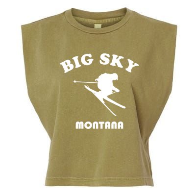 Big Sky Montana Gift Usa Ski Retro Gift Garment-Dyed Women's Muscle Tee