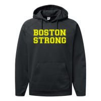 Boston Strong Marathon Running Performance Fleece Hoodie