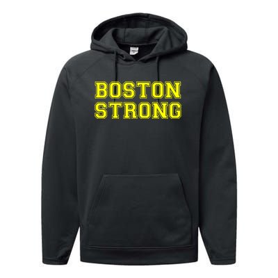 Boston Strong Marathon Running Performance Fleece Hoodie