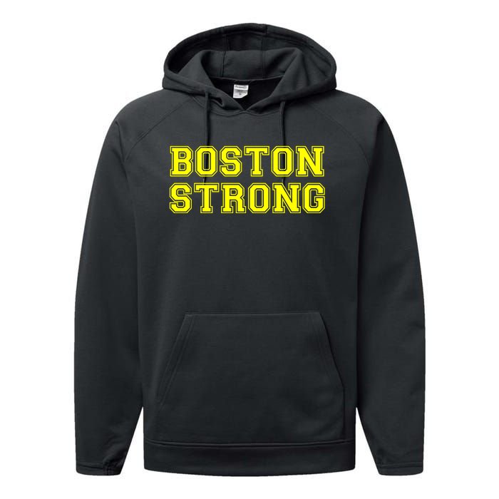 Boston Strong Marathon Running Performance Fleece Hoodie