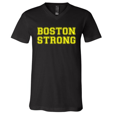 Boston Strong Marathon Running V-Neck T-Shirt