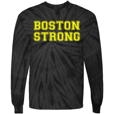 Boston Strong Marathon Running Tie-Dye Long Sleeve Shirt