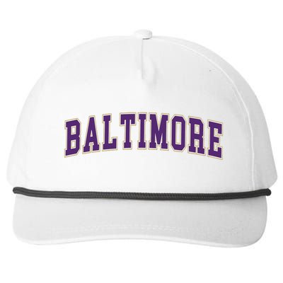 Baltimore School Mascot Snapback Five-Panel Rope Hat