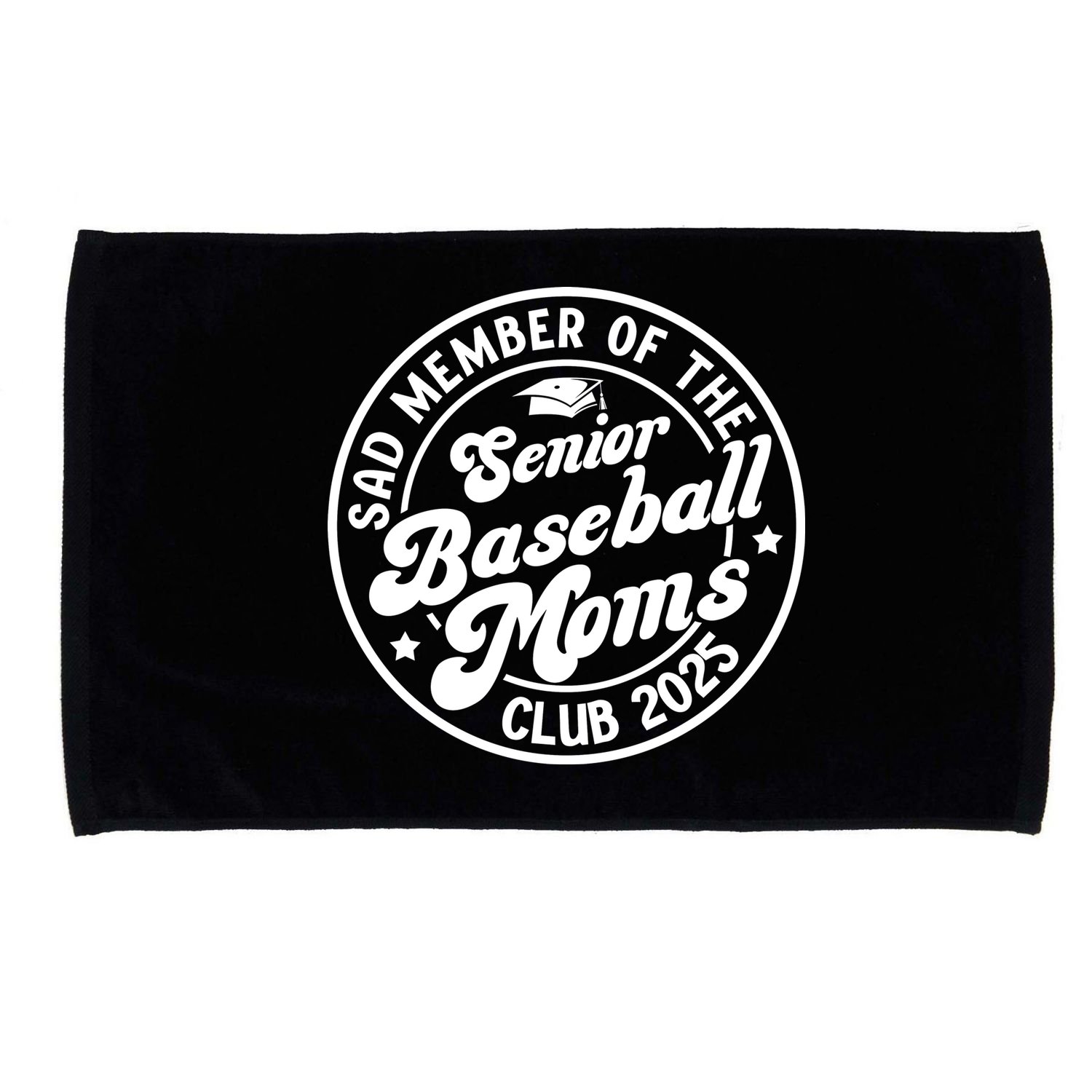 Baseball Senior Moms Club 2025 Baseball Senior Mama 2025 Microfiber Hand Towel