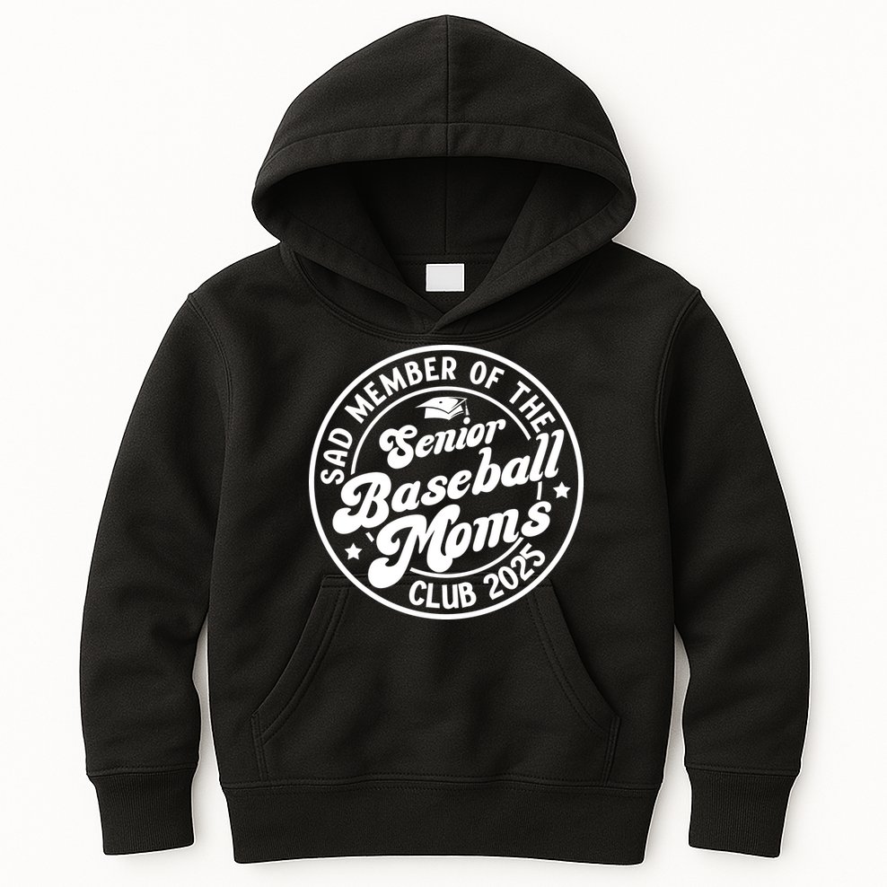 Baseball Senior Moms Club 2025 Baseball Senior Mama 2025 Kids Hoodie