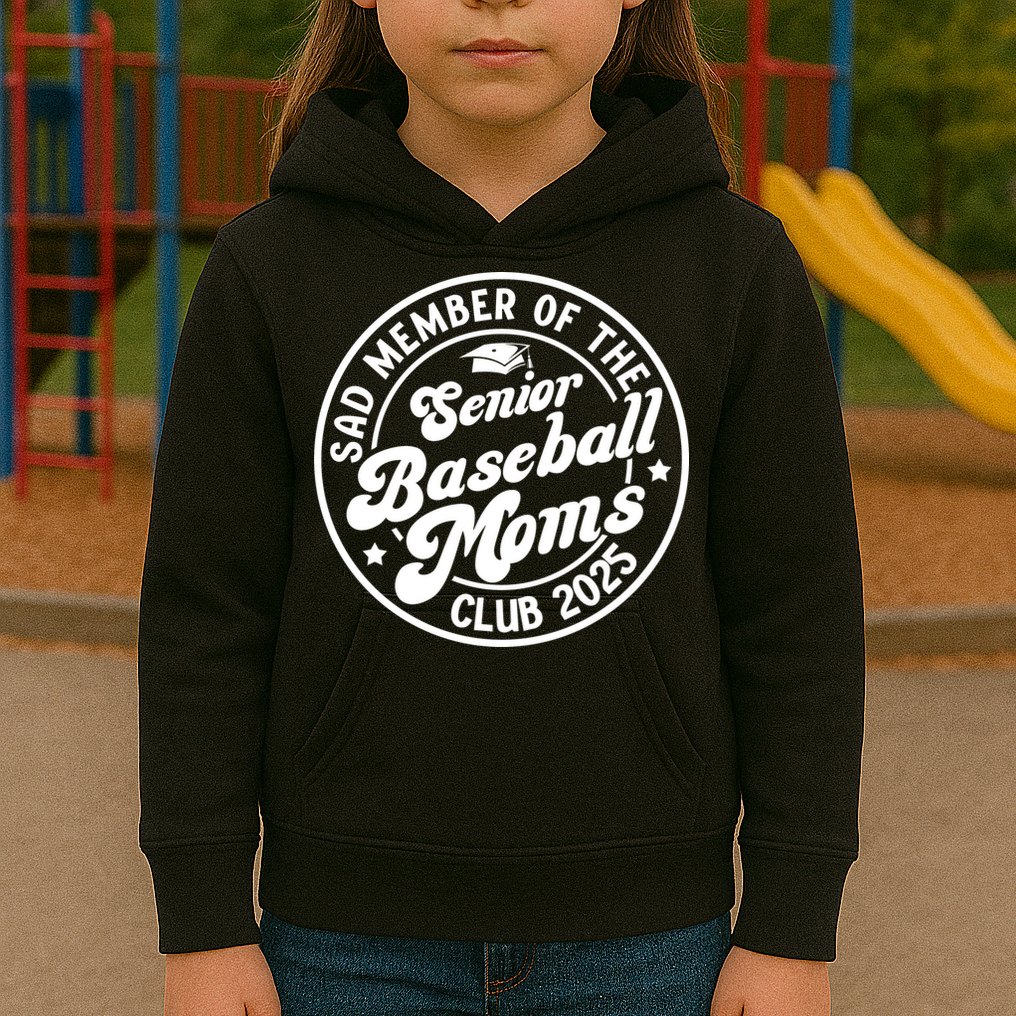 Baseball Senior Moms Club 2025 Baseball Senior Mama 2025 Kids Hoodie