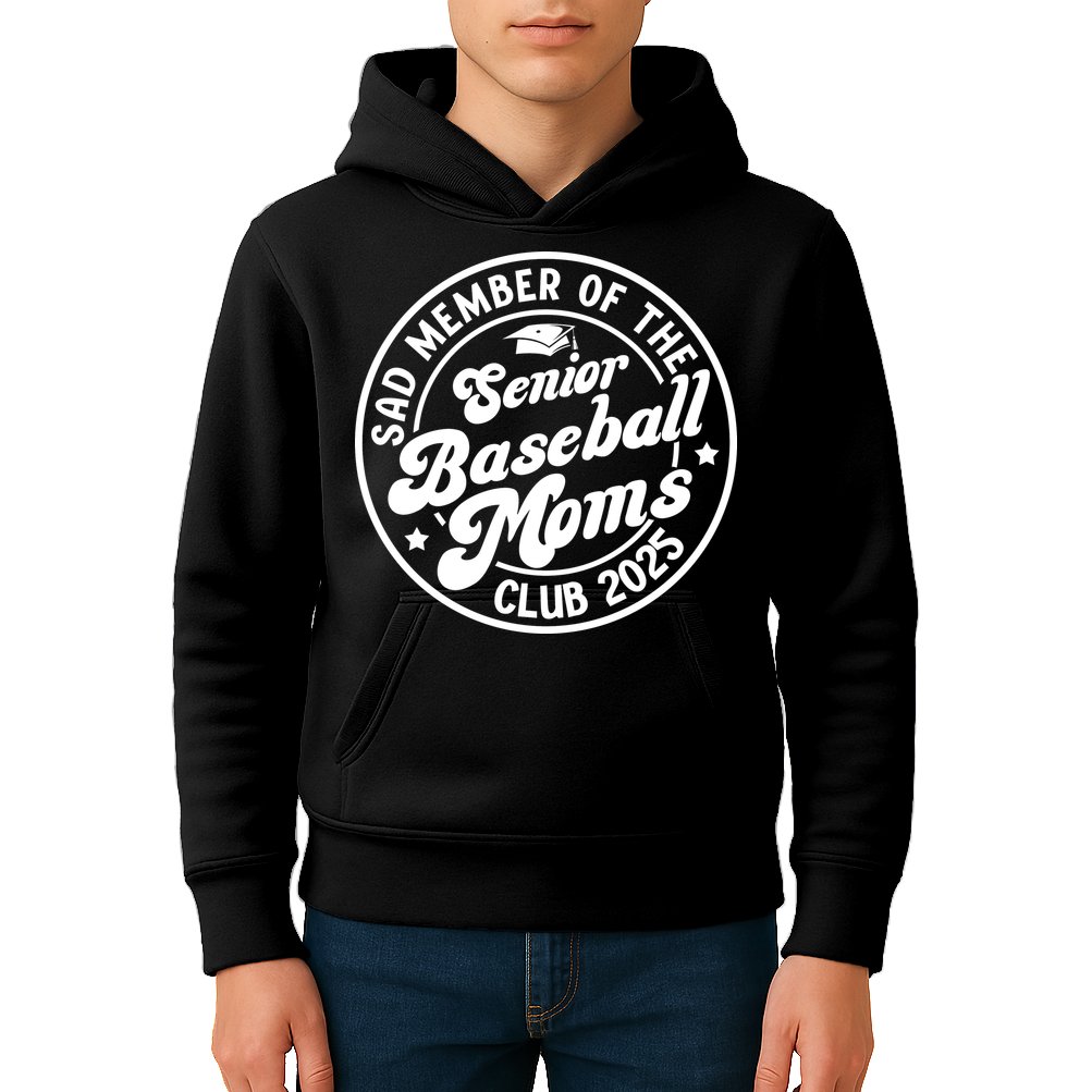 Baseball Senior Moms Club 2025 Baseball Senior Mama 2025 Kids Hoodie