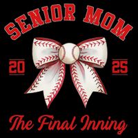 Baseball Senior Mom Coquette Bow Class Of 2025 Final Inning Tall T-Shirt