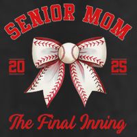 Baseball Senior Mom Coquette Bow Class Of 2025 Final Inning Hat