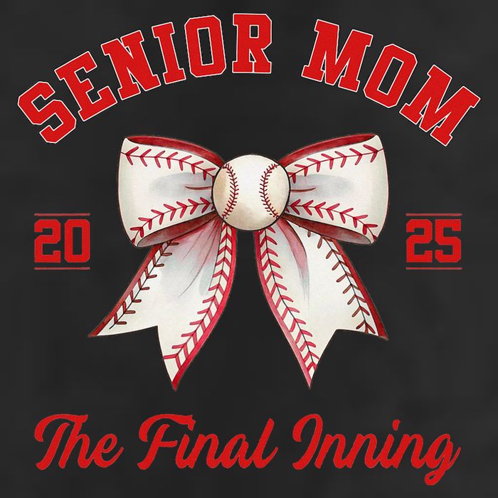 Baseball Senior Mom Coquette Bow Class Of 2025 Final Inning Hat