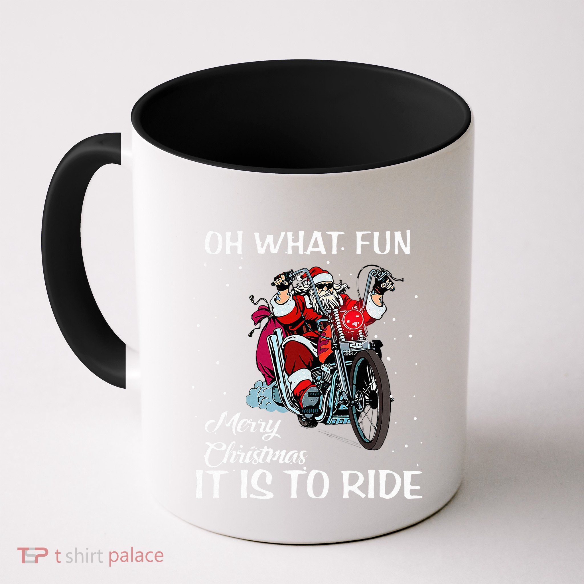 Biker Santa Motorcycle Fan Merry Christmas Holidays Mug