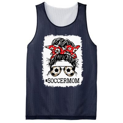 Bleached Soccer Mom Messy Bun player Mothers Day Mesh Reversible Basketball Jersey Tank