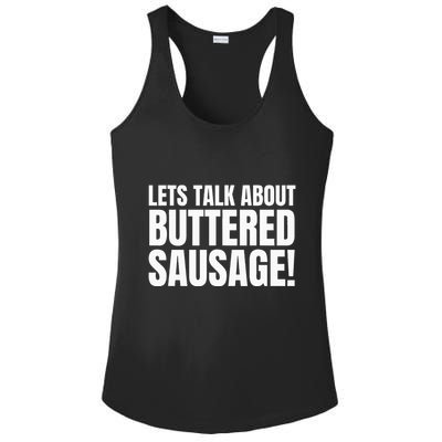 Buttery Sausages Memes Gifts & Funny Buttered Sausage Ladies PosiCharge Competitor Racerback Tank