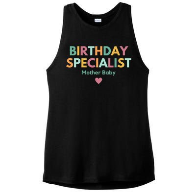 Birthday Specialist Mother Baby Nurse Ladies PosiCharge Tri-Blend Wicking Tank