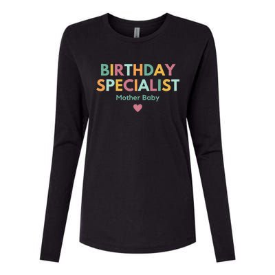 Birthday Specialist Mother Baby Nurse Womens Cotton Relaxed Long Sleeve T-Shirt