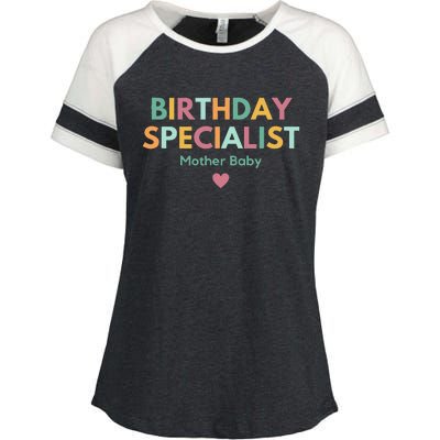 Birthday Specialist Mother Baby Nurse Enza Ladies Jersey Colorblock Tee