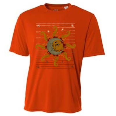 Boho Sun Moon Astronomy Universe Celestial Body Astrology Cute Gift Cooling Performance Crew T-Shirt