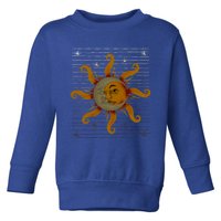 Boho Sun Moon Astronomy Universe Celestial Body Astrology Cute Gift Toddler Sweatshirt