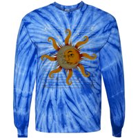 Boho Sun Moon Astronomy Universe Celestial Body Astrology Cute Gift Tie-Dye Long Sleeve Shirt