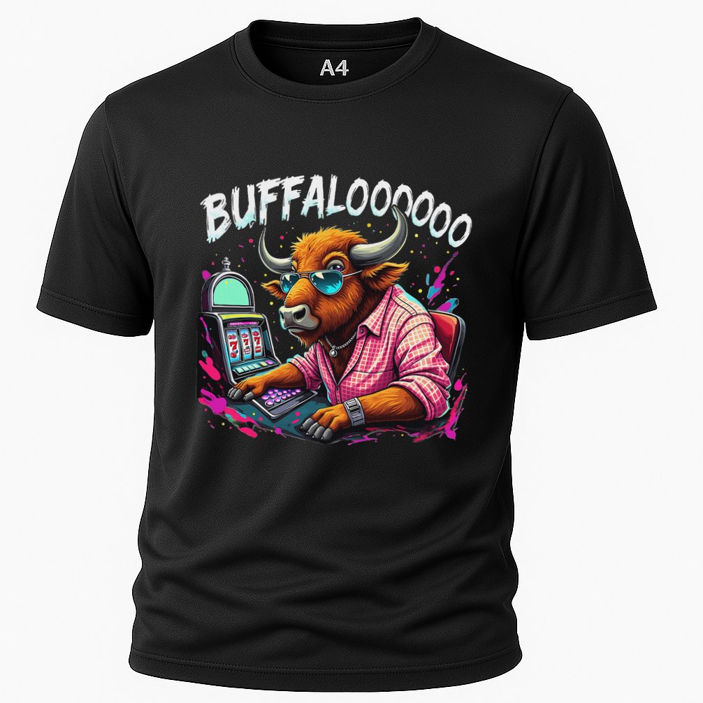 Buffalo Slot Machine Cooling Performance Crew T-Shirt