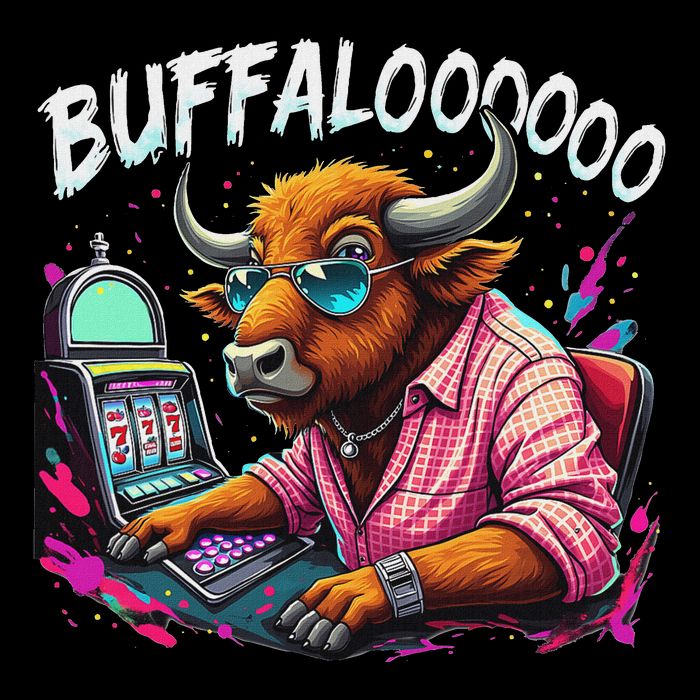 Buffalo Slot Machine Cooling Performance Crew T-Shirt