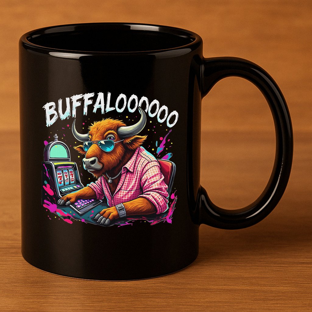 Buffalo Slot Machine 11oz C Handle Ceramic Mug