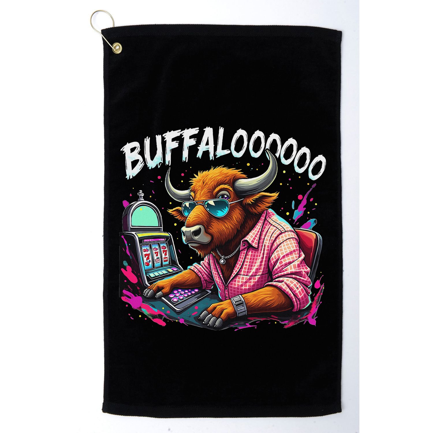 Buffalo Slot Machine Golf Towel