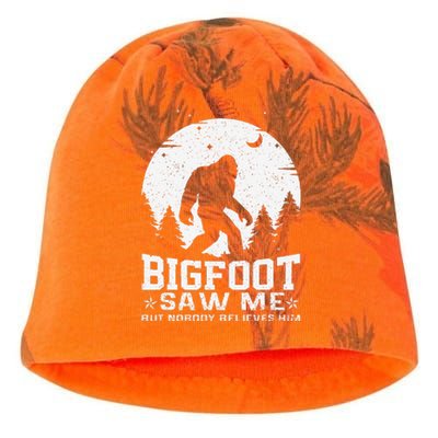 Bigfoot Saw Me But Nobody Believes Him Funny Sasquatch Yeti Gift Kati - Camo Knit Beanie